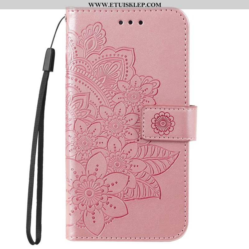 Etui Folio do Honor Magic 5 Lite z Łańcuch Paskowata Mandala